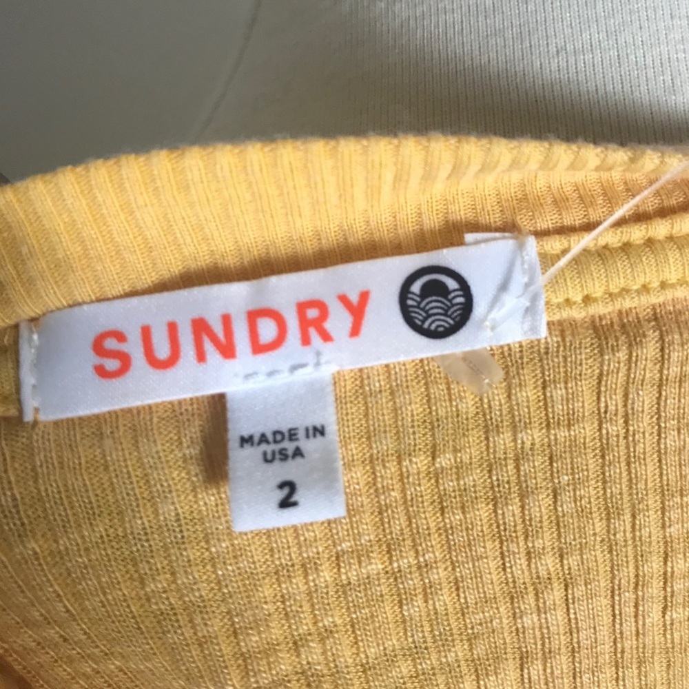 Sundry Ribbed Long Sleeves Top - Picture 4 of 6